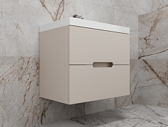 Style Line Тумба под раковину Матис 70 подвесная крем – фотография-3